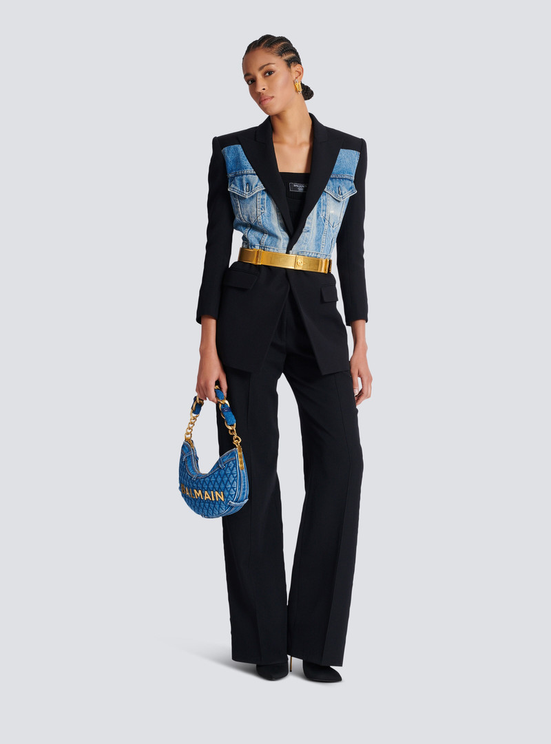 Balmain Tailored grain de poudre trousers outlook