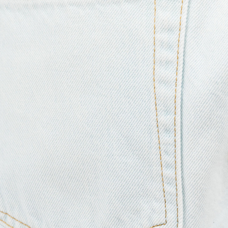 Light Wash Denim Shorts with Distressed Details 5
