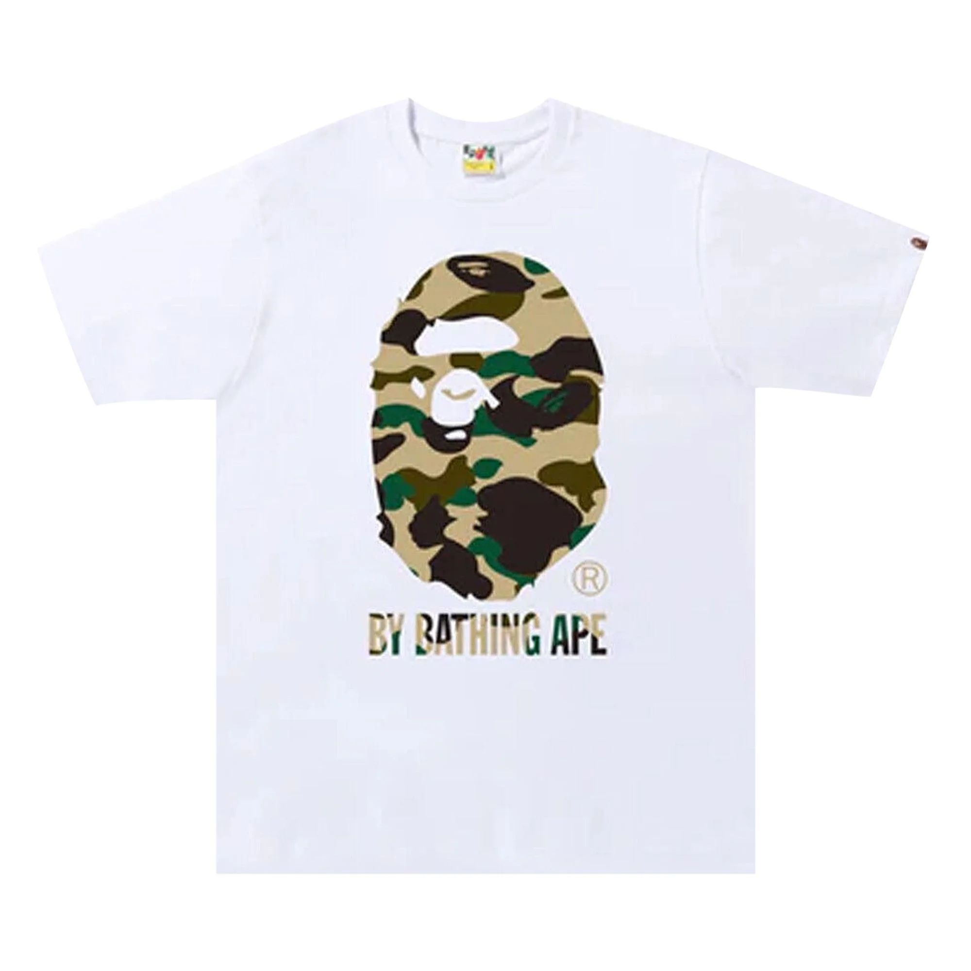 BAPE 1st Camo By Bathing Ape Tee 'White/Yellow' - 1