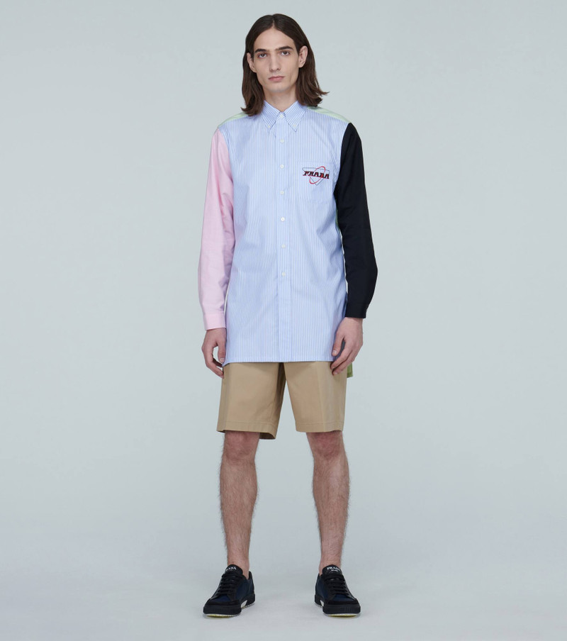 Prada Colorblocked striped shirt outlook