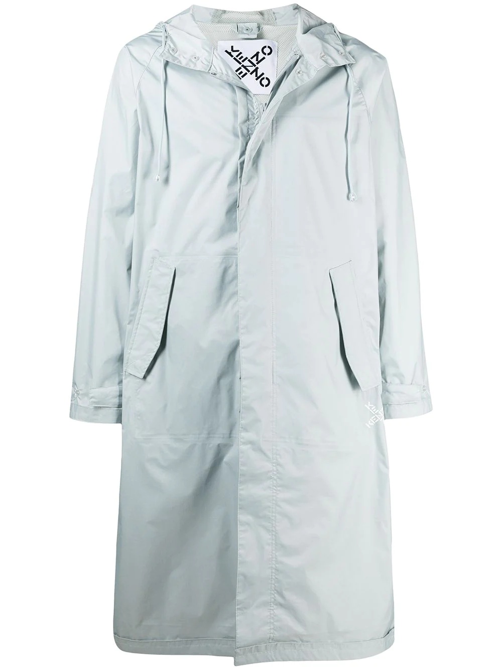 rear logo raincoat - 1