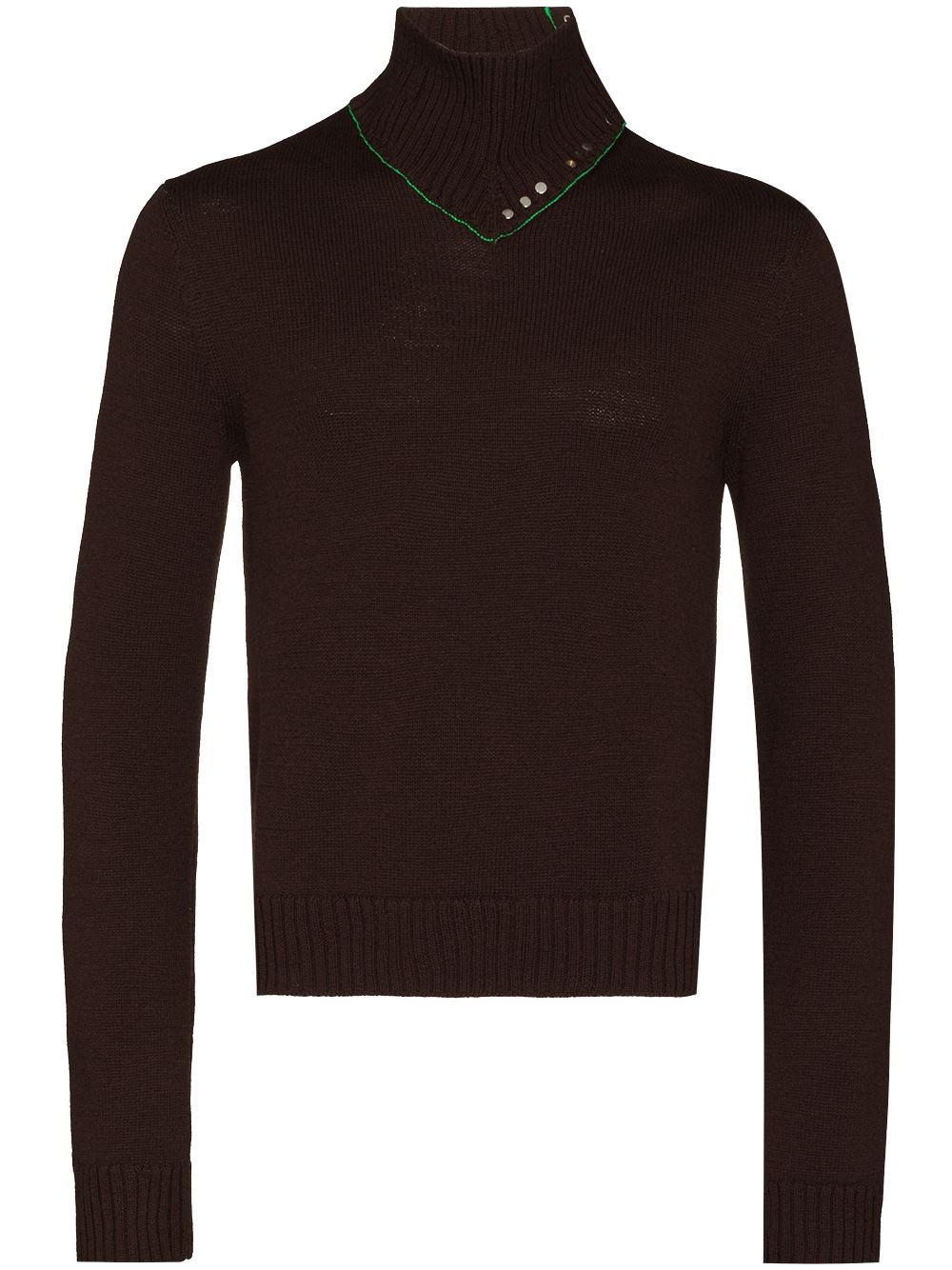 buttoned roll neck jumper - 1