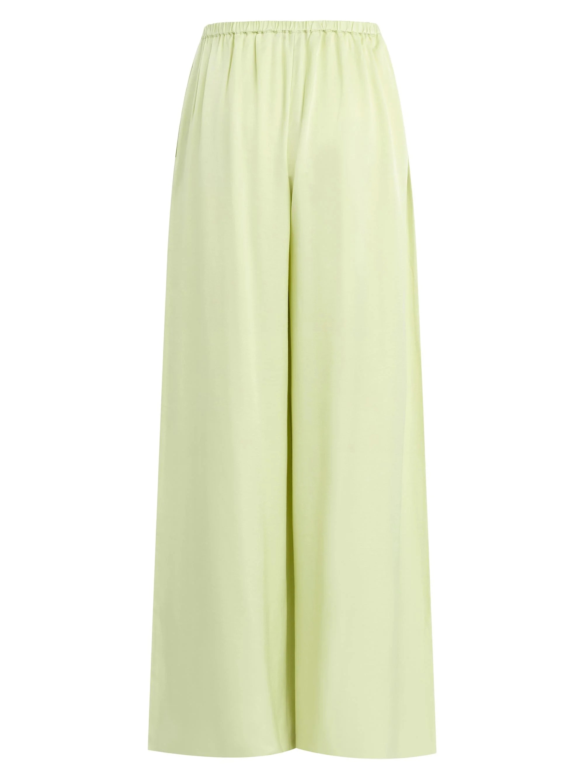Women's The Everything Hammered-Satin Wide-Leg Pants - Green Tea - 1