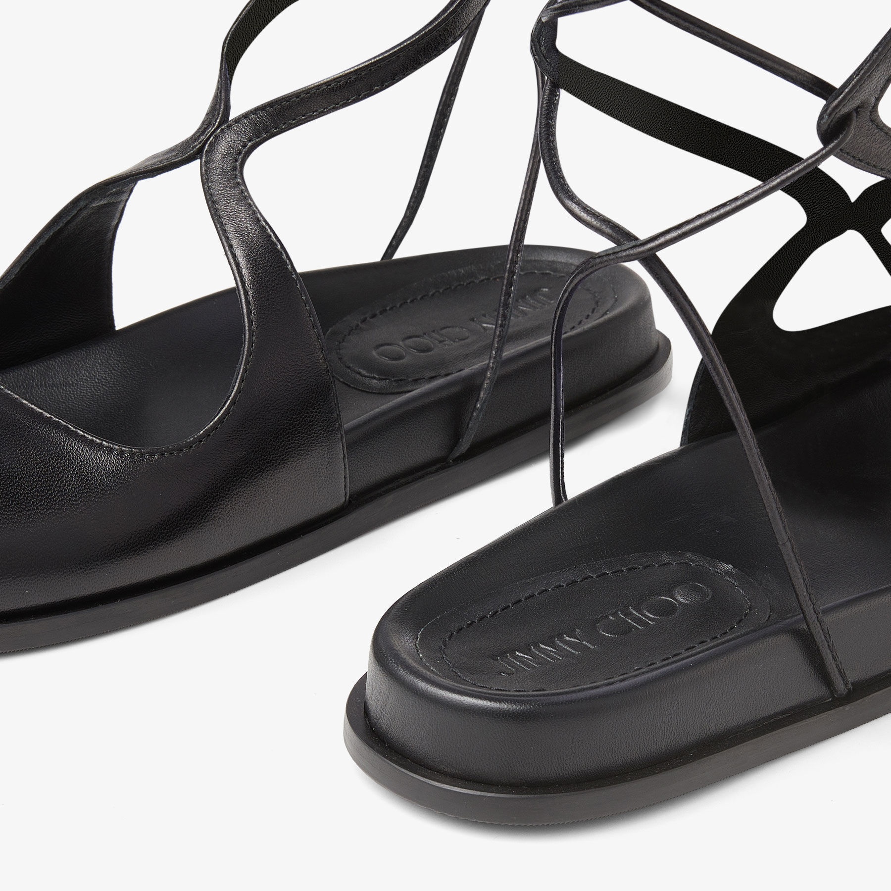 Azure Flat
Black Nappa Leather Flat Sandals - 4