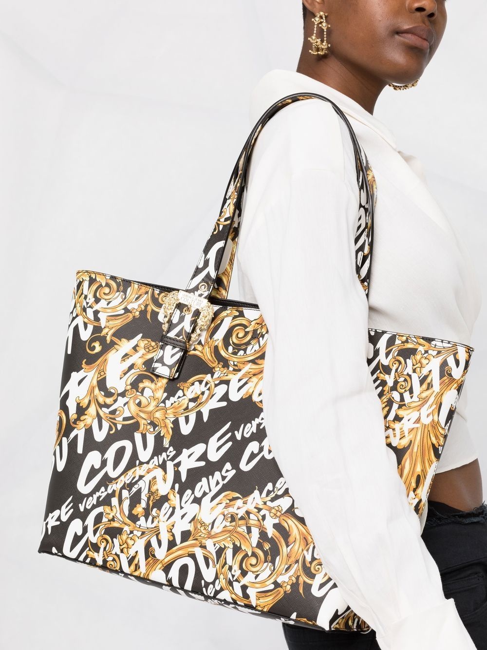 logo-print tote bag - 3