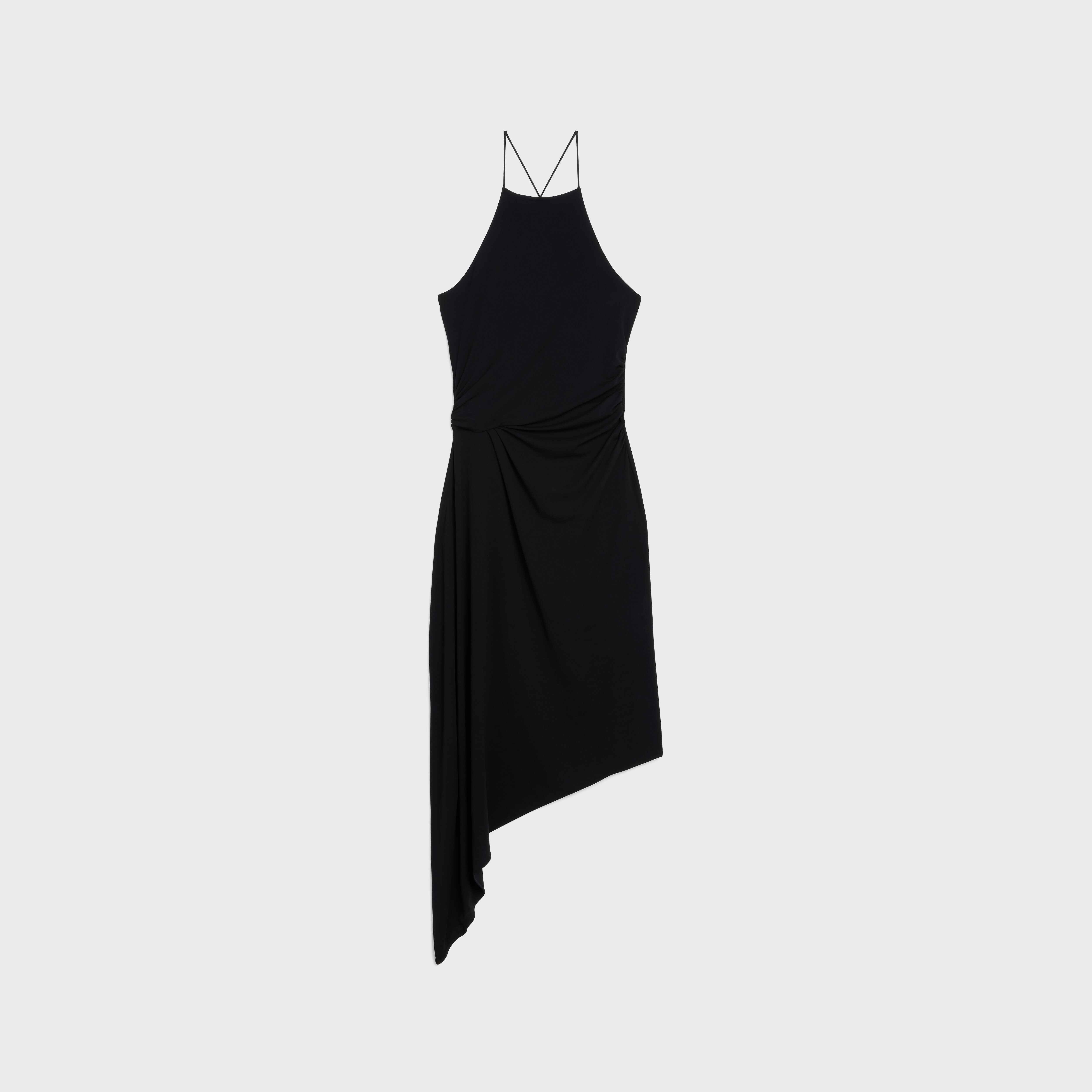 ASYMMETRICAL DRESS IN VISCOSE JERSEY - 1