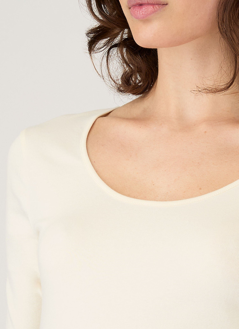 Stretch Cotton Scoop Top 4
