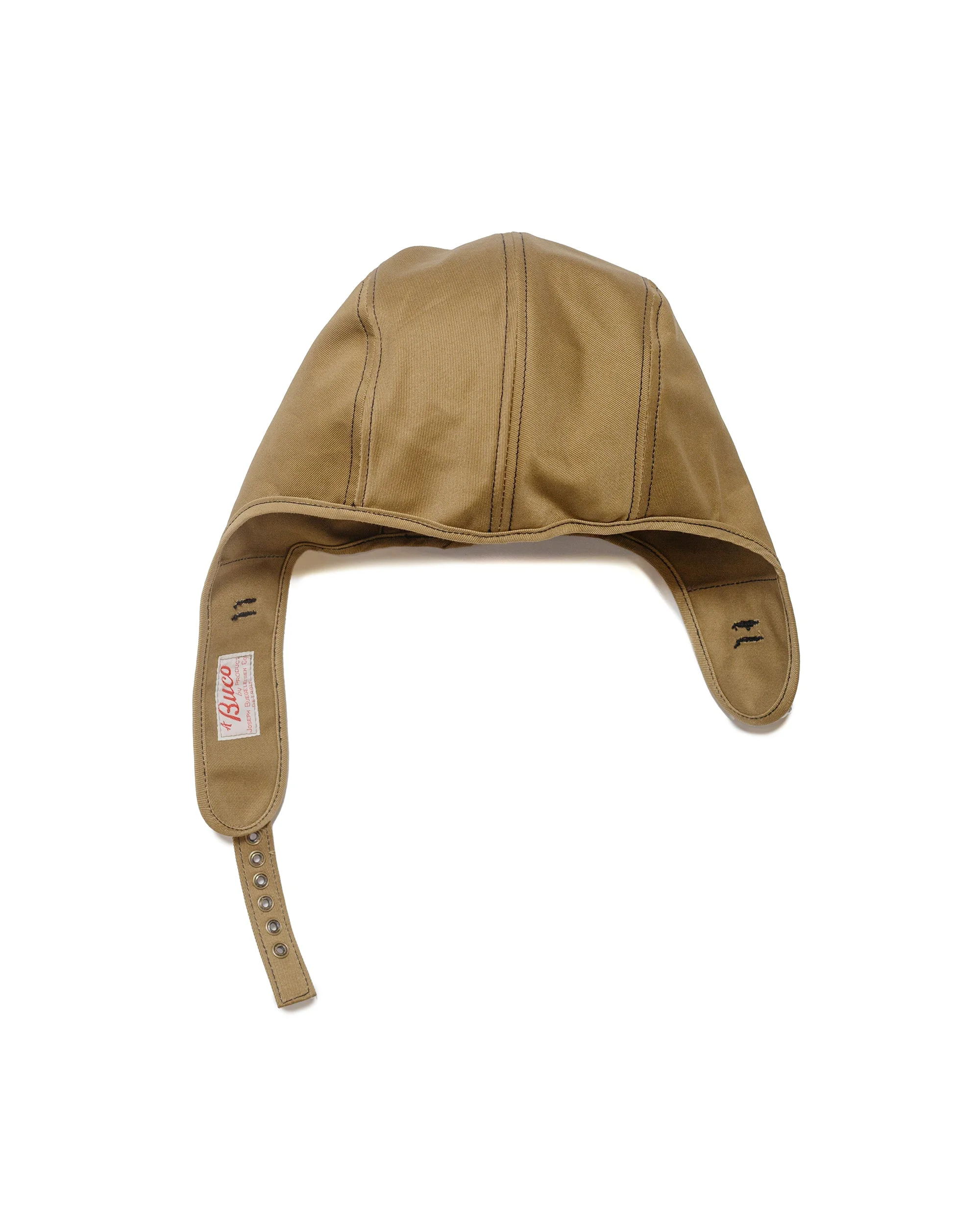 BA24002 Buco Cotton-Twill Rider's Helmet Khaki - 1