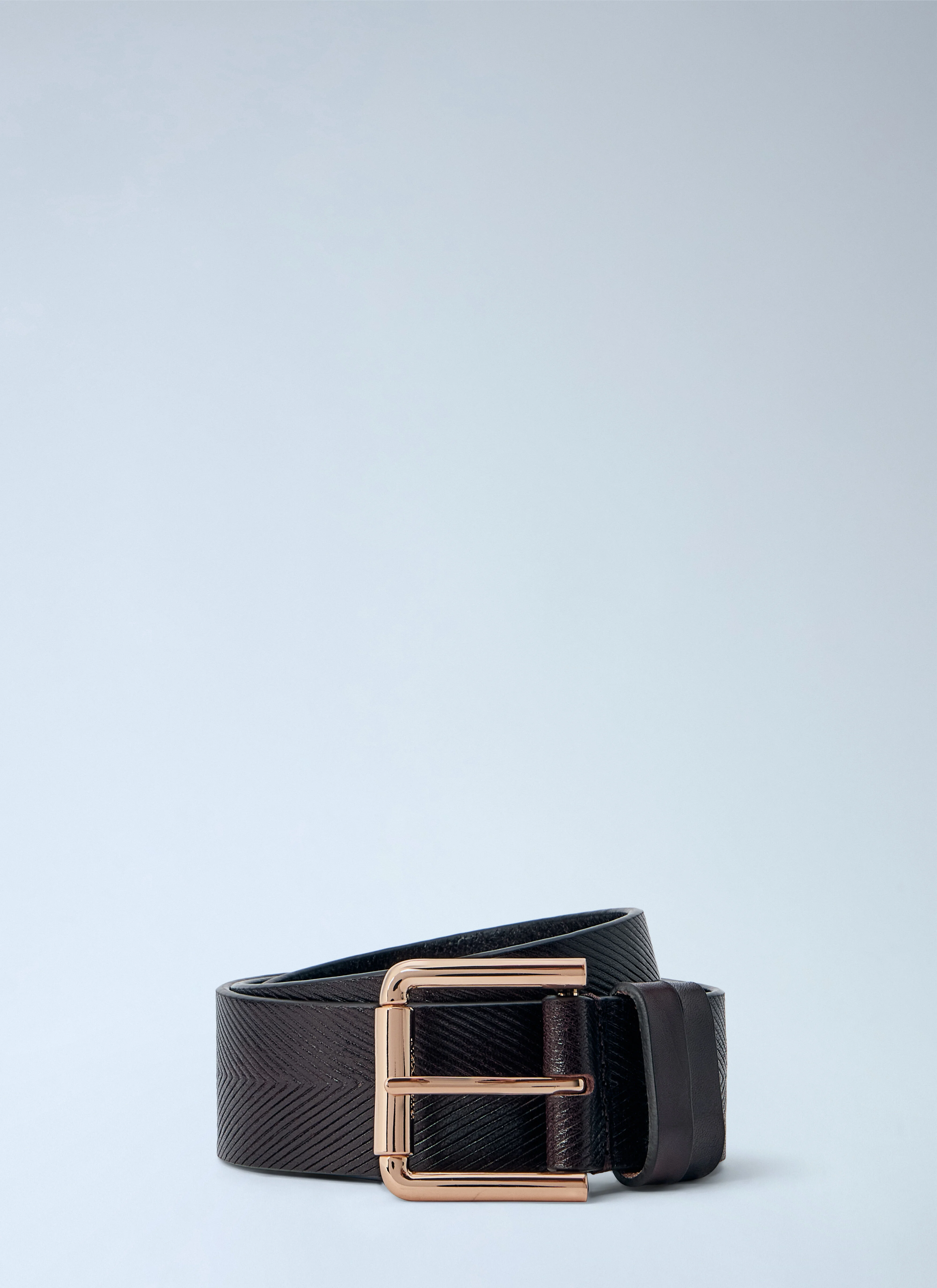 Patterned Leather Belt - 1