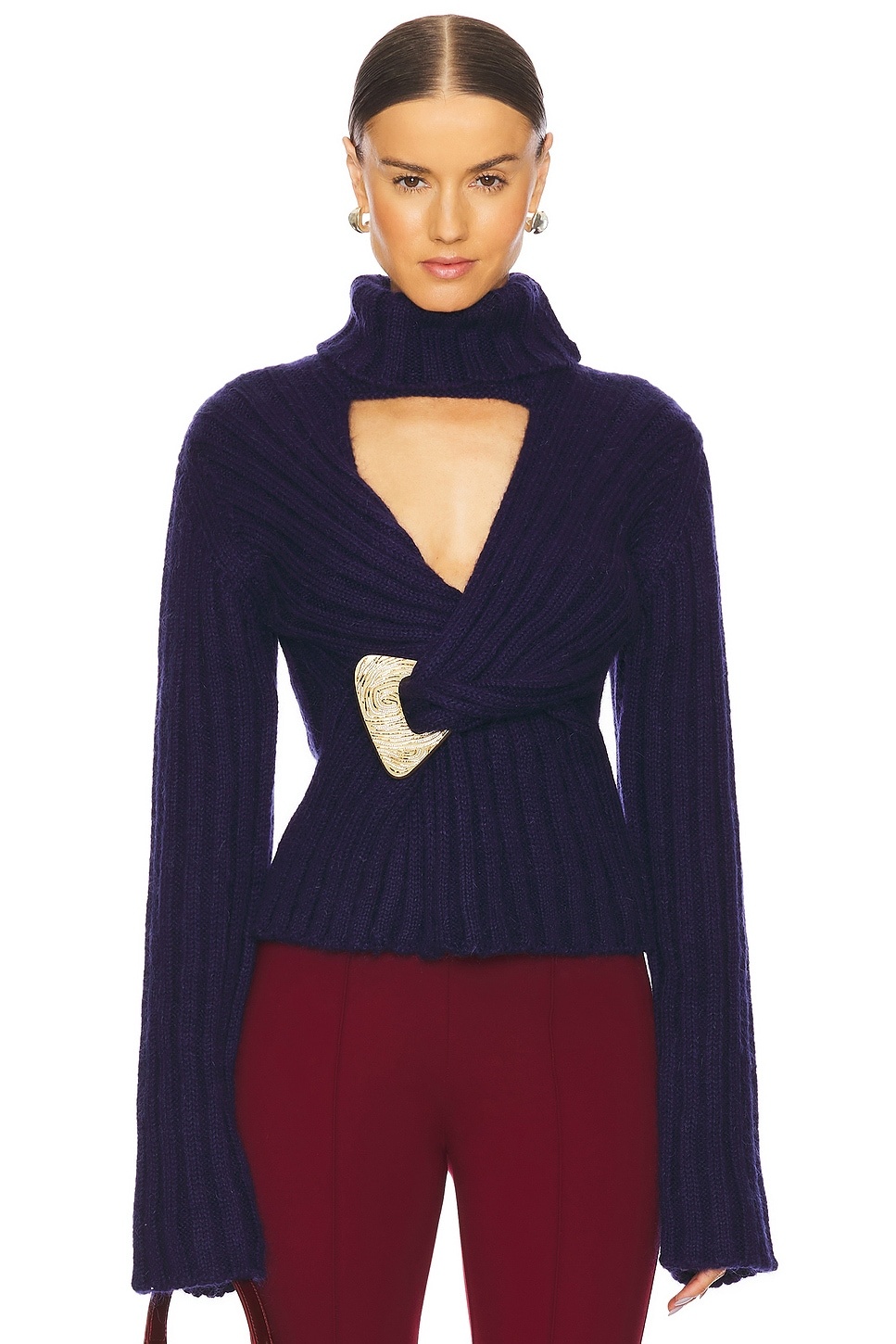 Twisted Turtleneck Sweater - 1