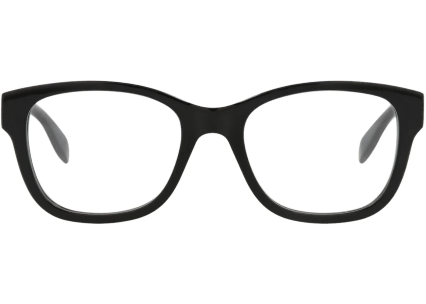 Alexander McQueen Square-Frame Acetate Optical Frames Black Black Transparent (AM0350O-30012328-002) - 1