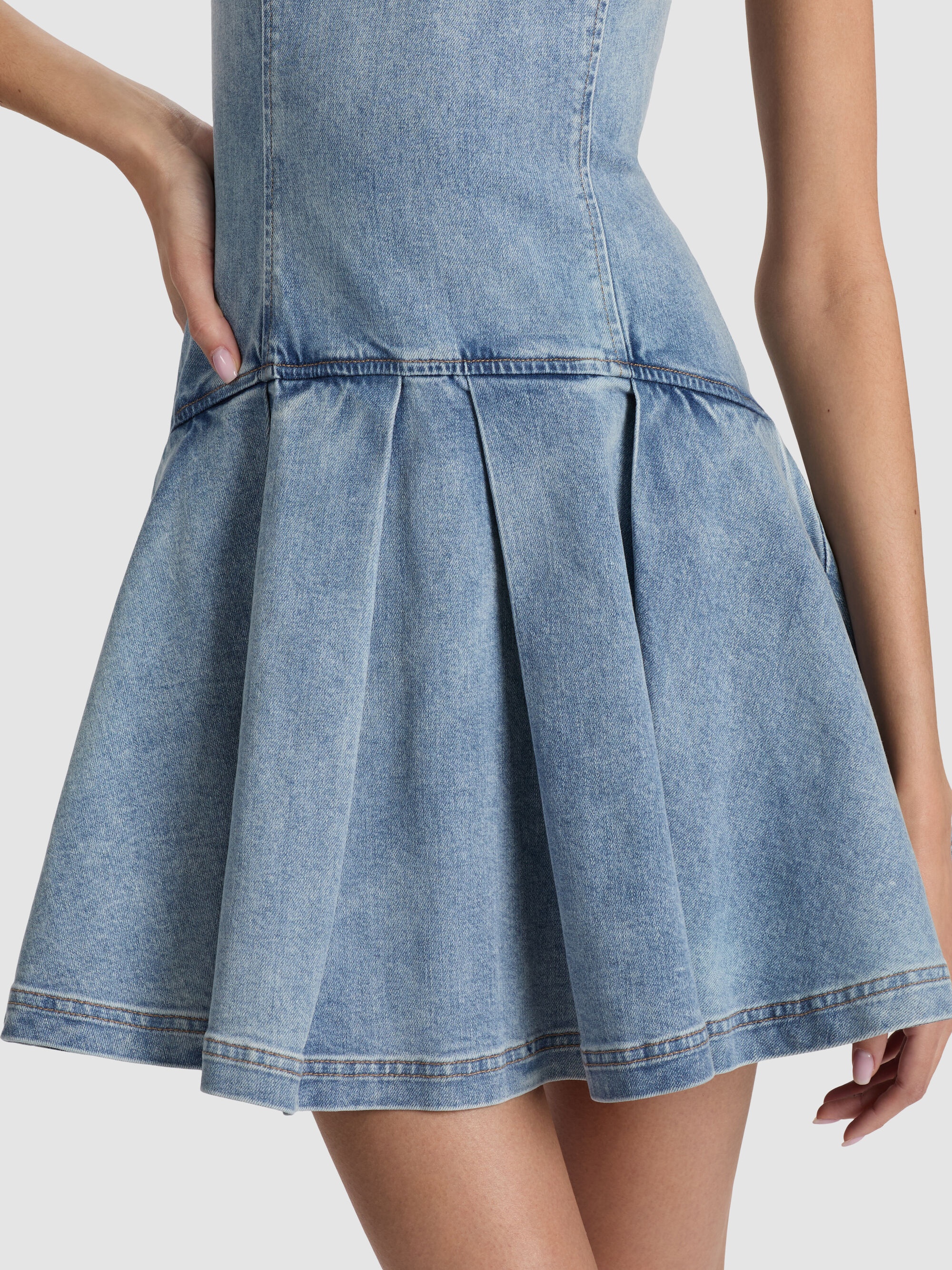 ADLEY DROP WAIST MINI DRESS - 3
