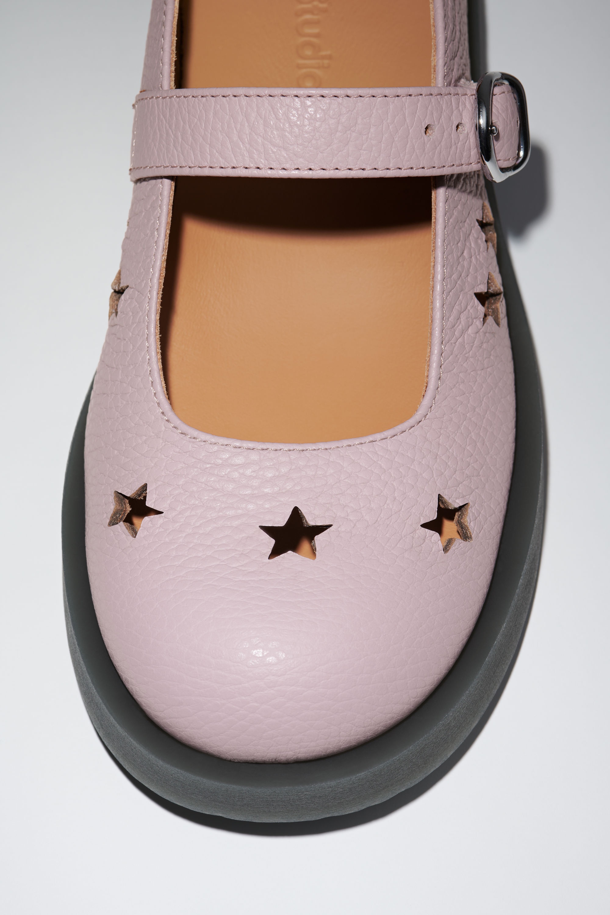 Leather buckle shoes - Lilac/black - 6