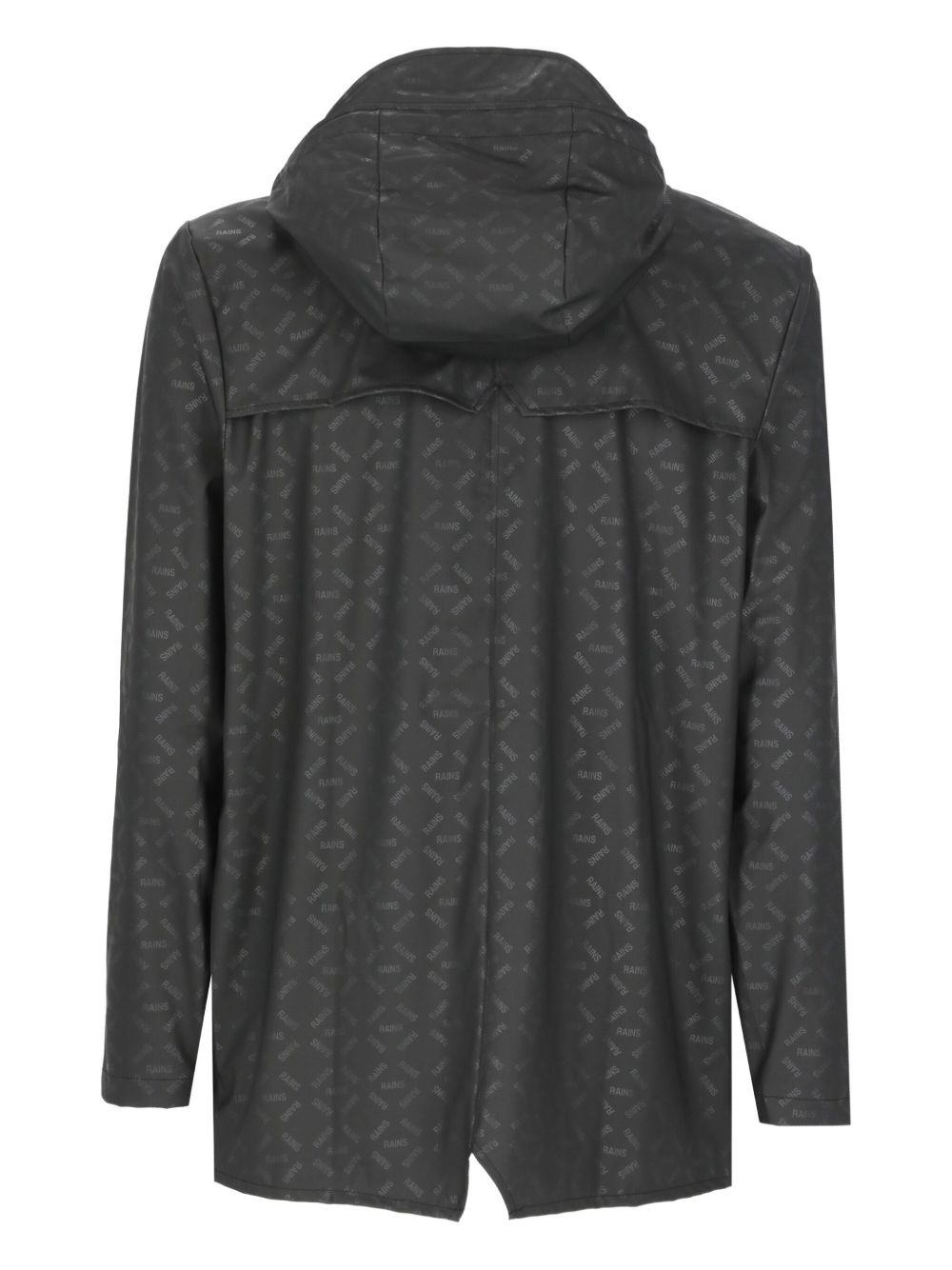 logo-pattern hooded jacket - 2