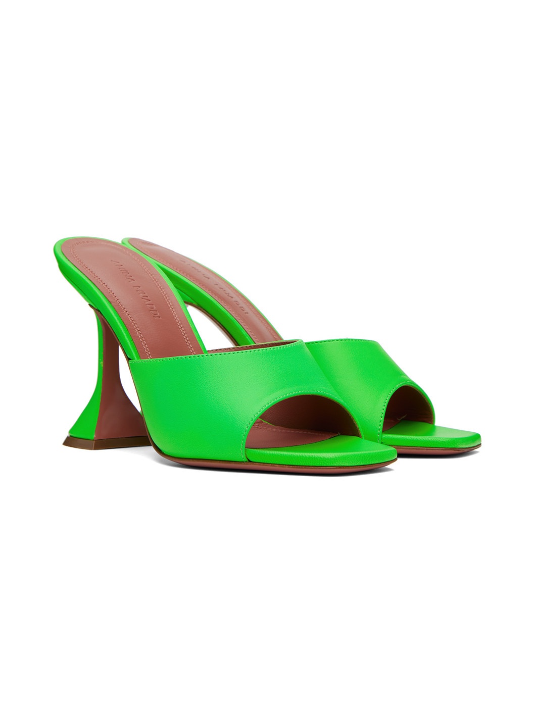 Green Lupita Slipper Heeled Sandals - 4