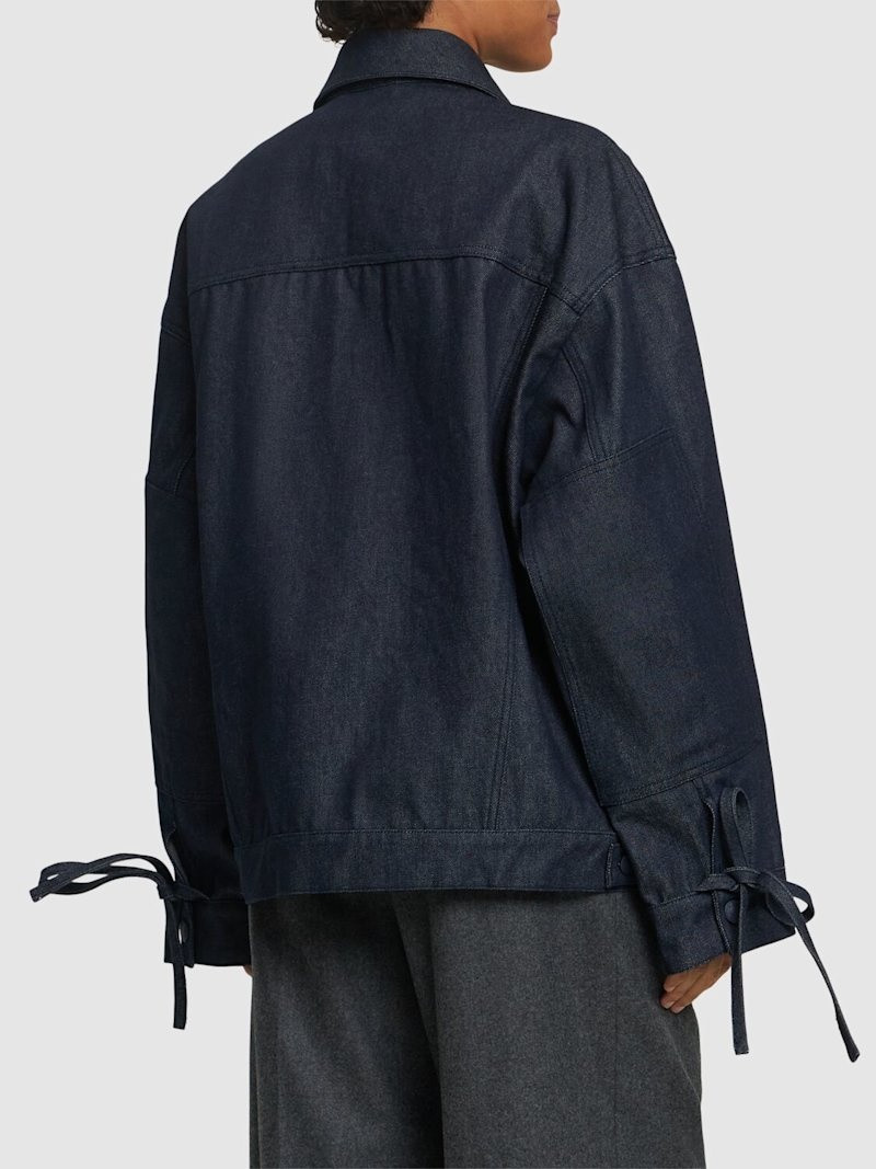 Olga lace-up cotton denim jacket 3