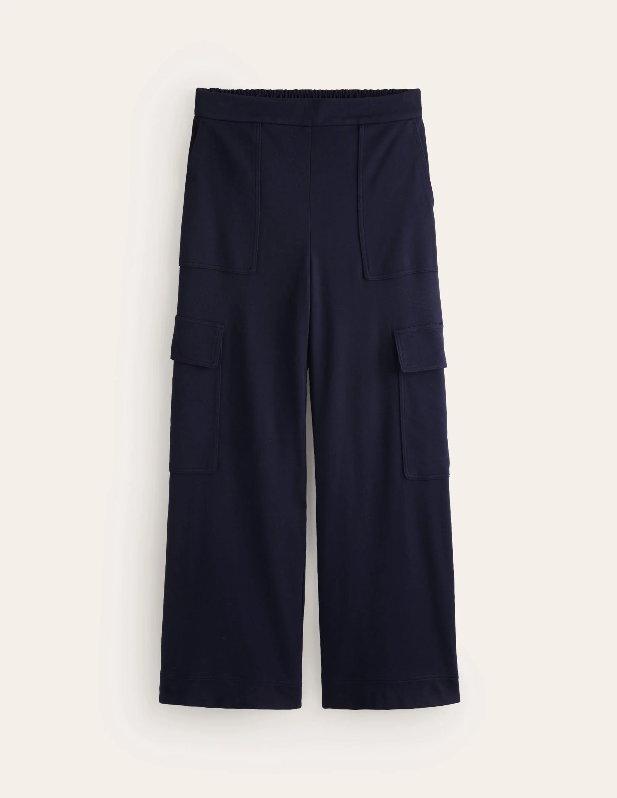 Ponte Twill Pull-on Pants-Navy - 1
