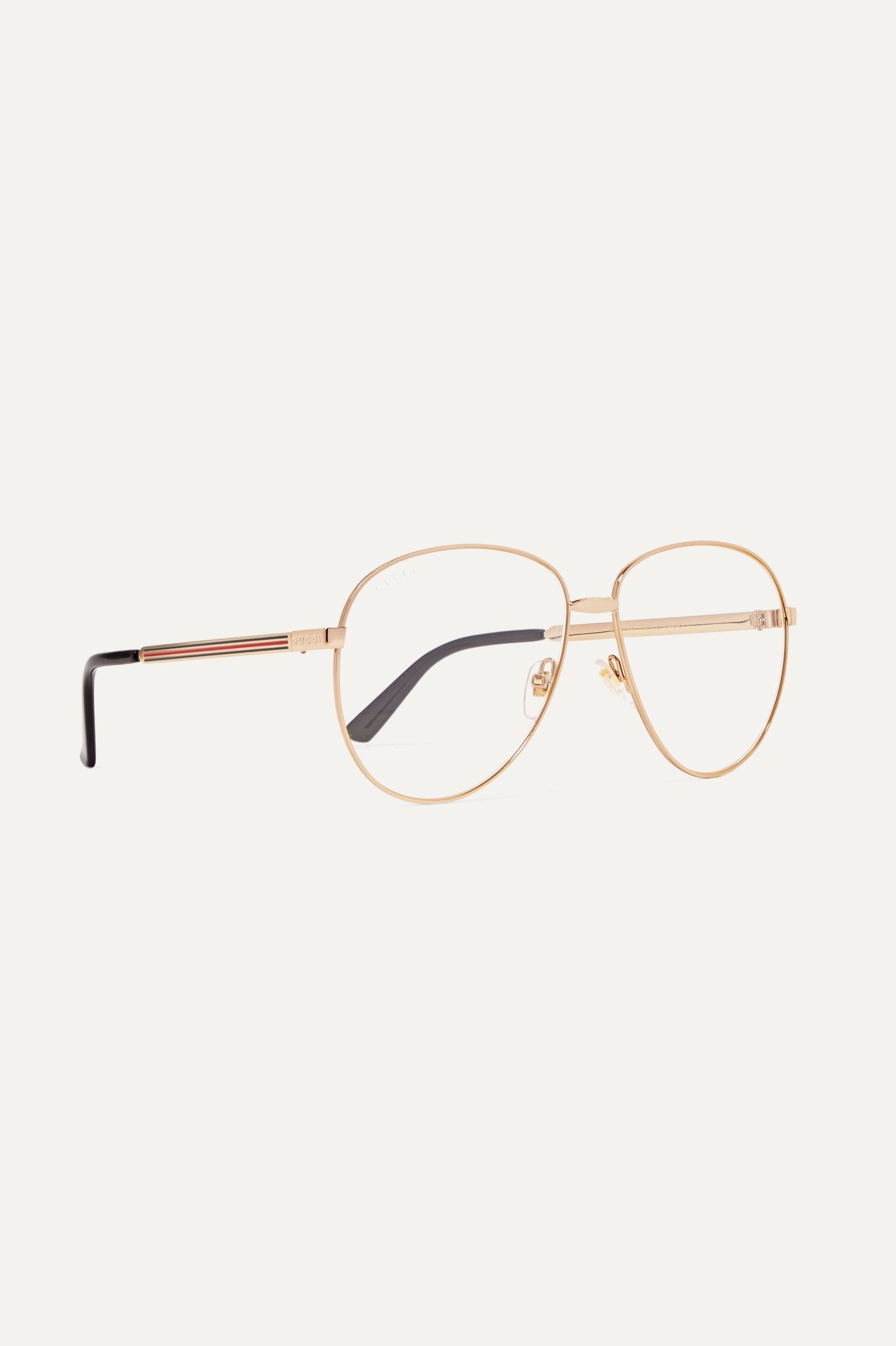 Aviator-style gold-tone optical glasses - 3