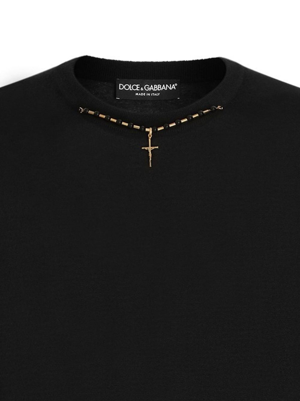 necklace-appliqué sweater - 2