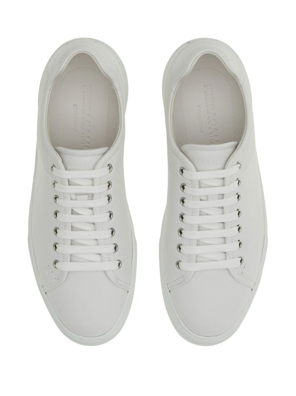 lace-up leather sneakers - 4