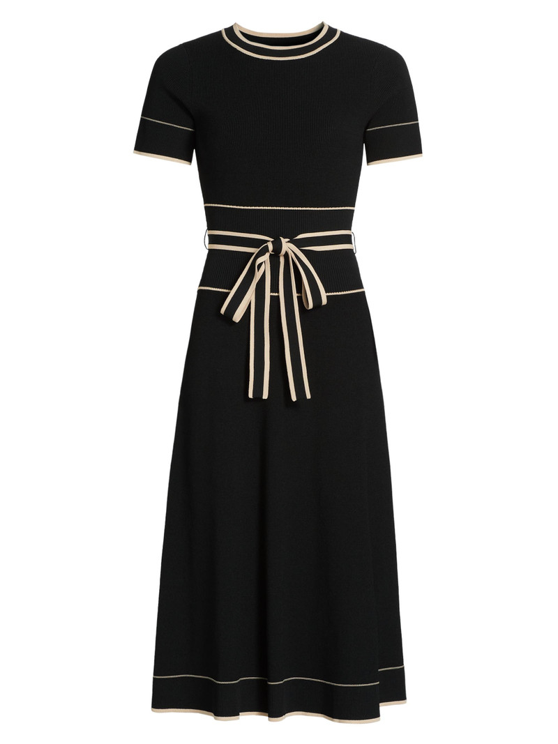 Women's Addison Belted Knit Dress - Jet Camel 1