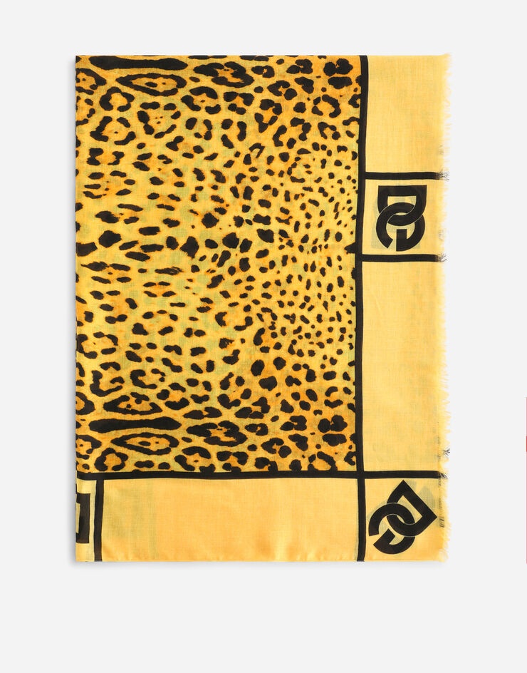 Leopard-print modal and cashmere scarf (135 x 200) - 1