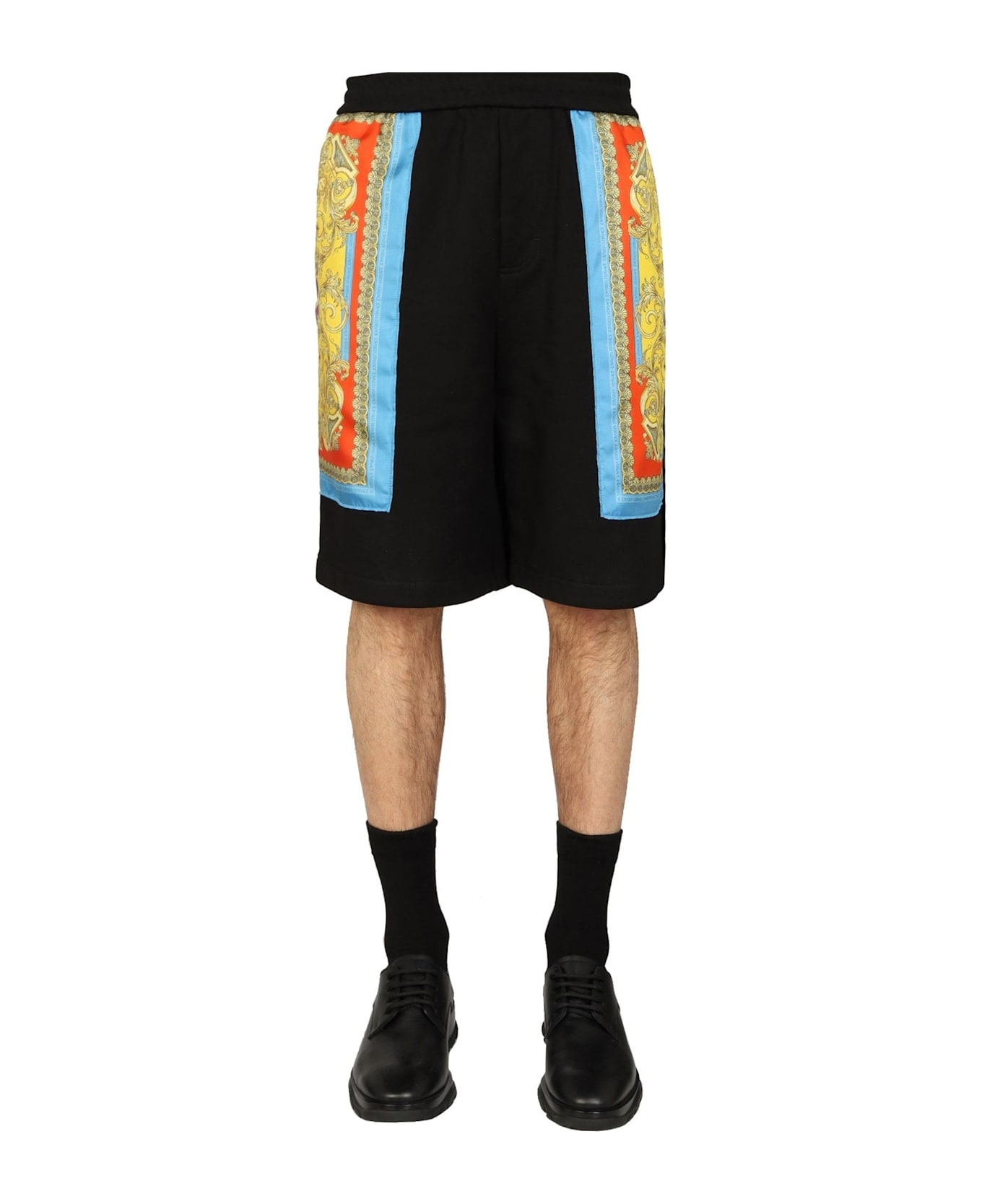 Barocco Goddess Night Print Shorts - 3