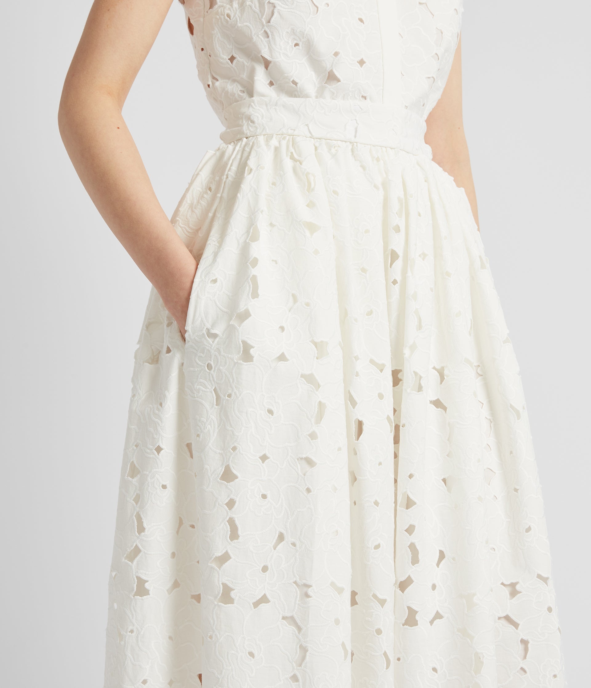 GATHERED MIDI SKIRT - 5