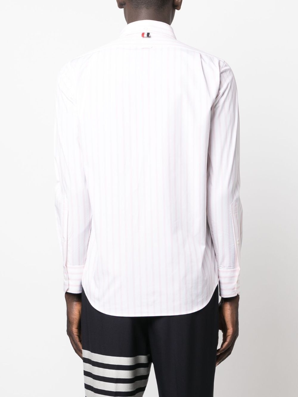 striped long-sleeve cotton shirt - 4