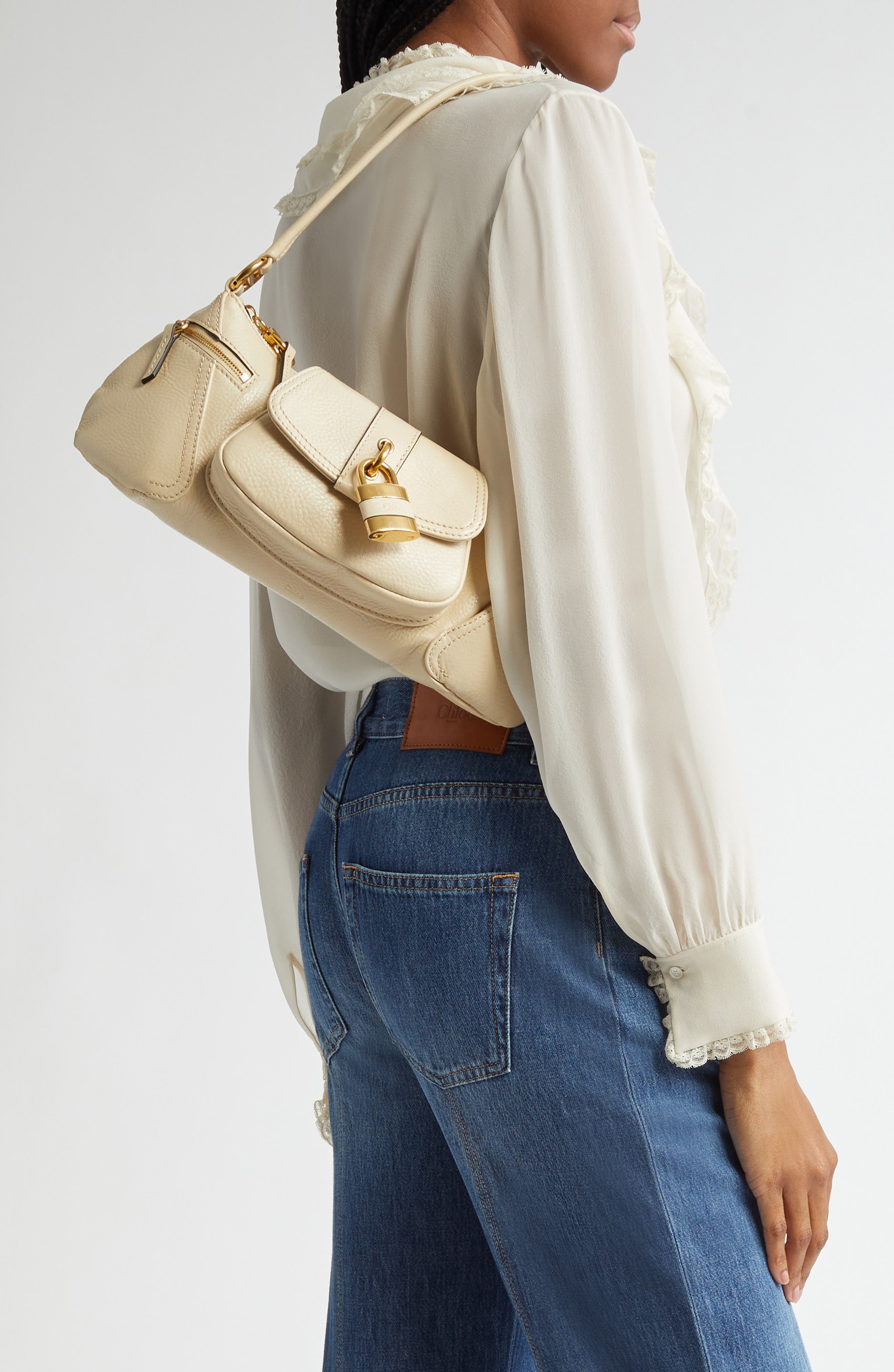 Chloé The 99 Leather Shoulder Bag in Sweet Beige at Nordstrom - 2