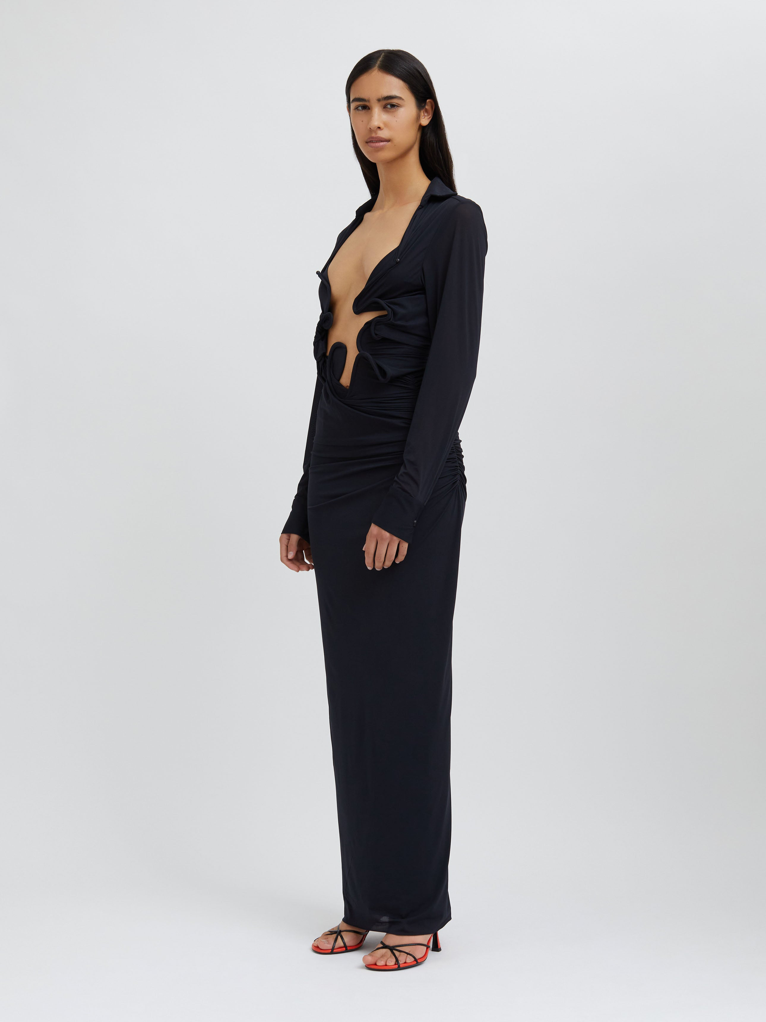 Venus Plunge Shirt Dress - 4