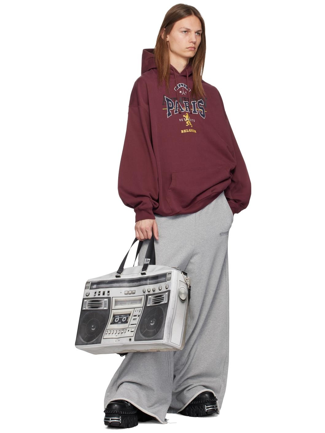 Gray Embroidered-Logo Sweatpants - 4