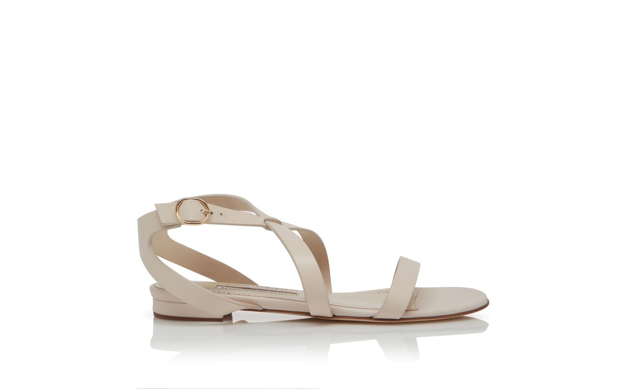 Cream Calf Leather Sandals - 1