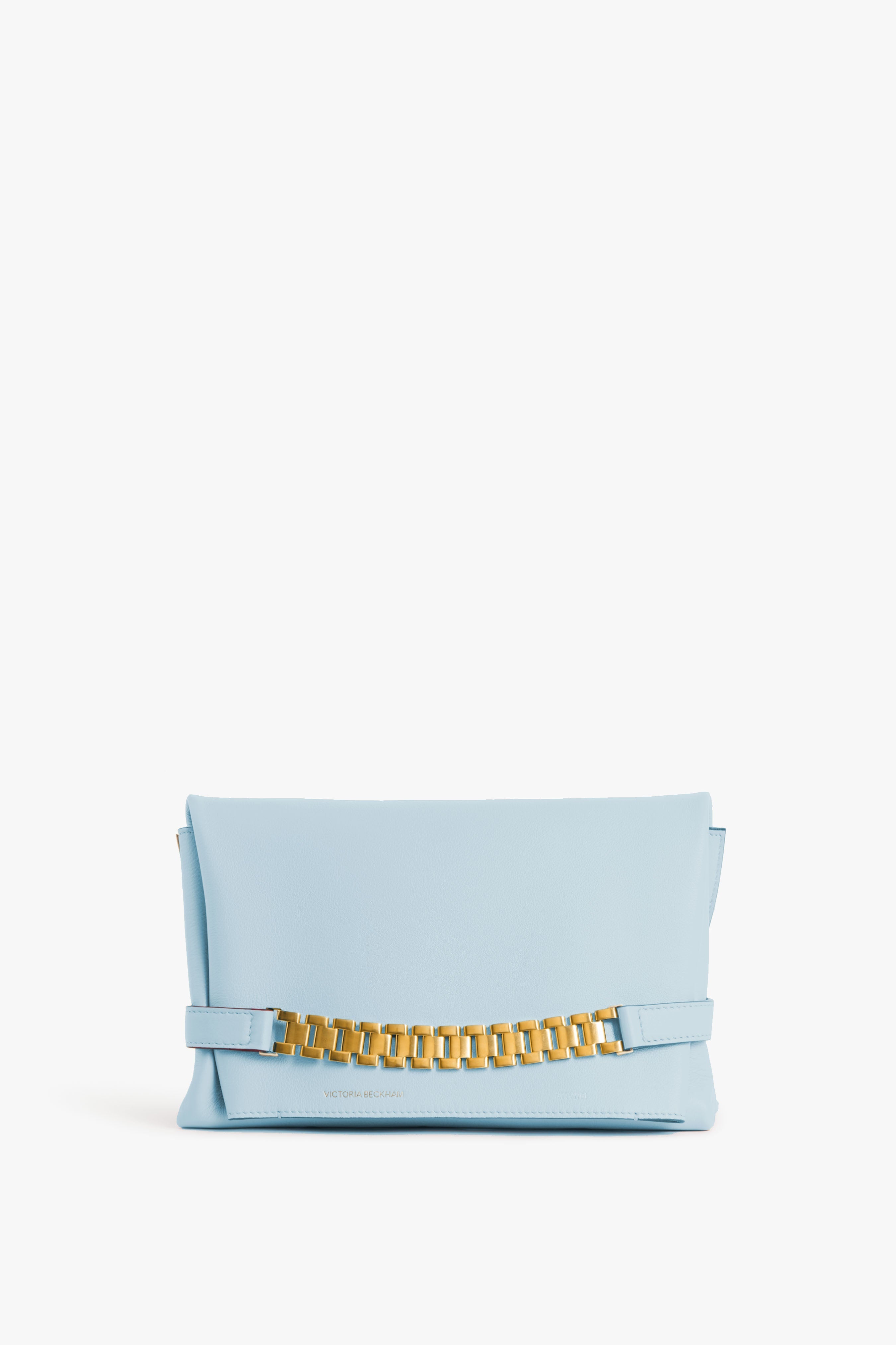 Chain Pouch Bag In Sky Leather - 1