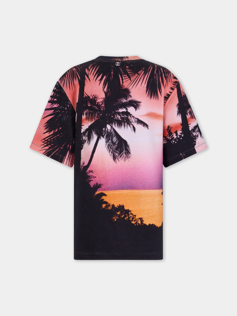 TAILORED T-SHIRT IN THUNDERSTORM-PRINTED COTTON 3