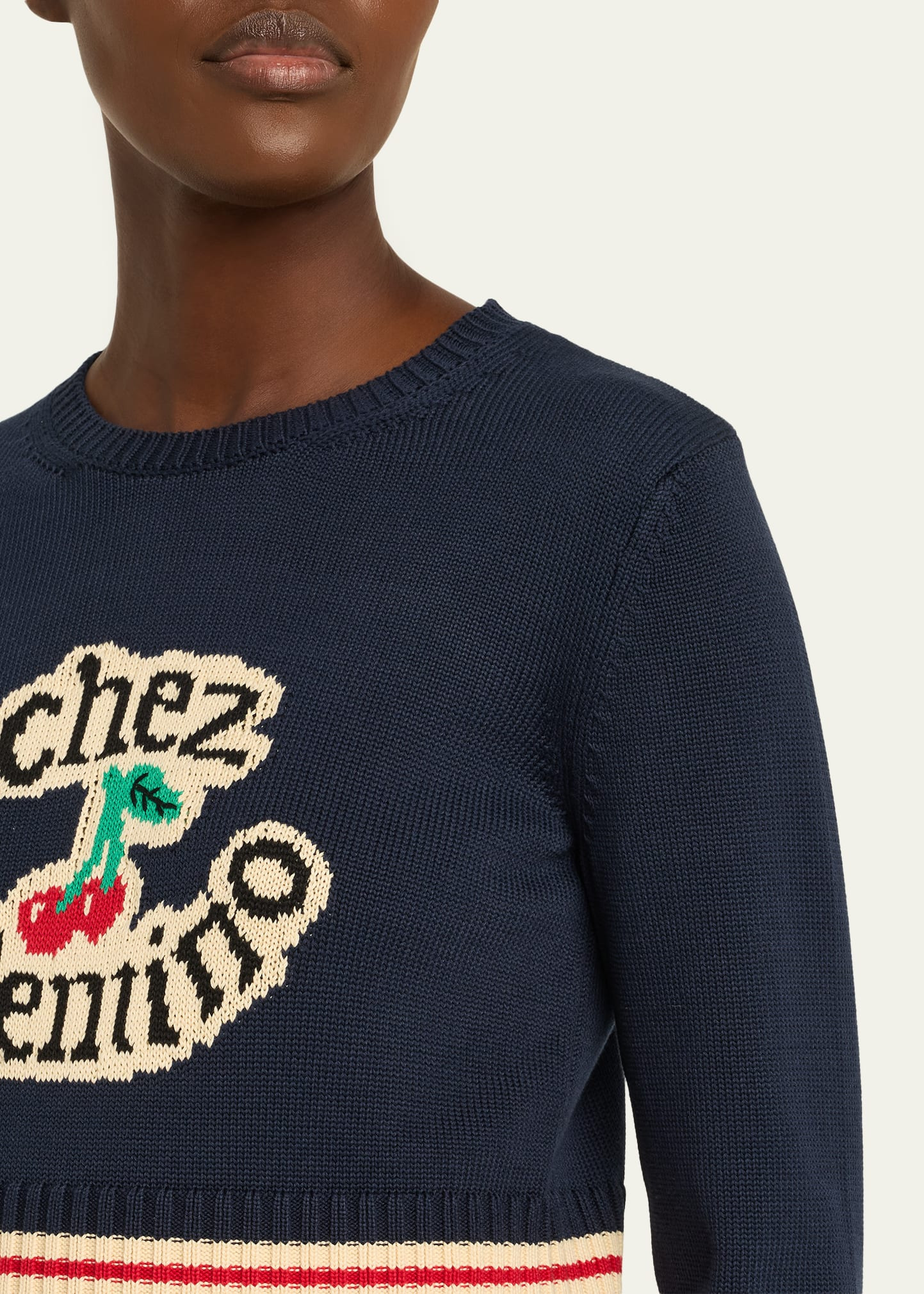 Chez Valentino Cherry Long-Sleeve Sweater - 5