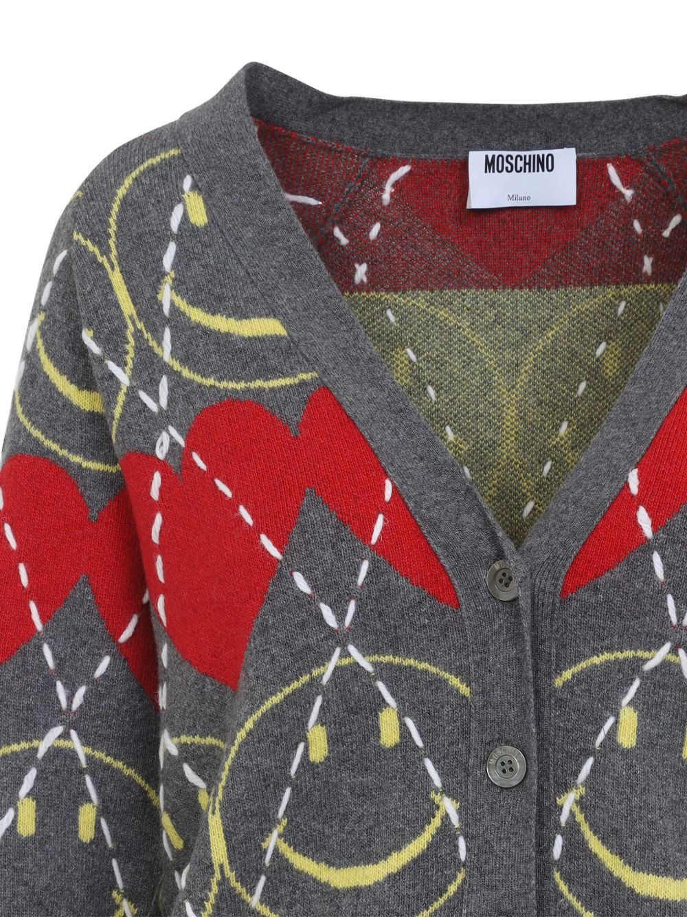 smiley-heart cardigan - 3