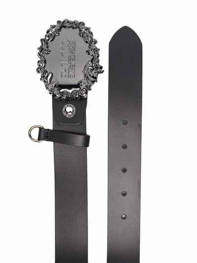 VERSACE JEANS COUTURE engraved logo-buckle belt outlook