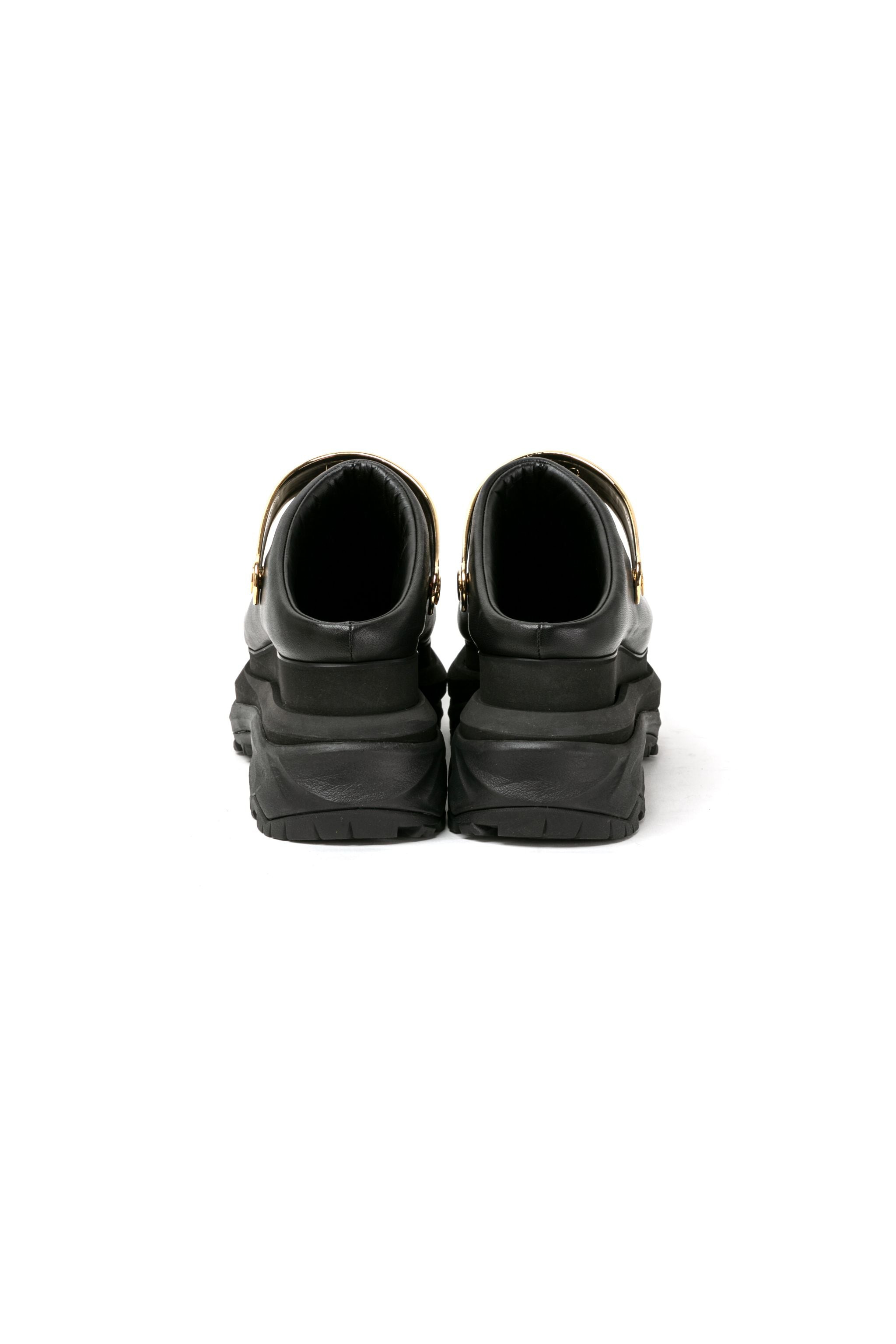 Leather Sabot Wedges - 6