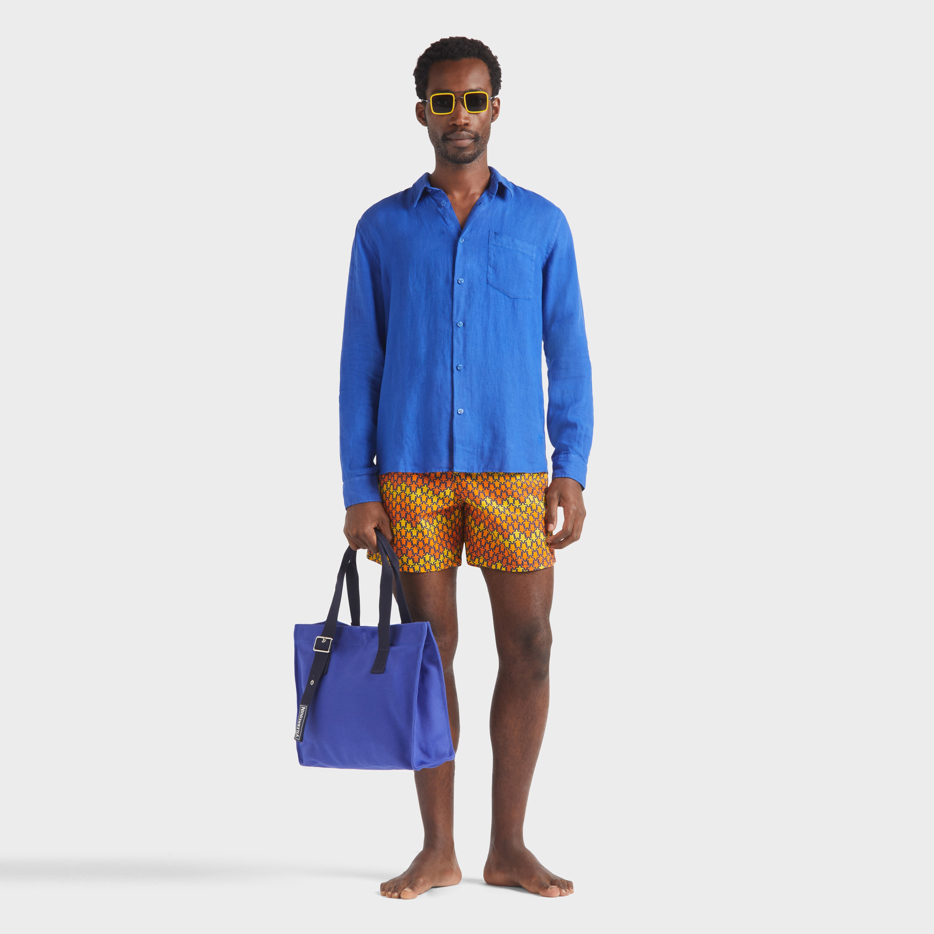 Men Linen Shirt Solid - 5