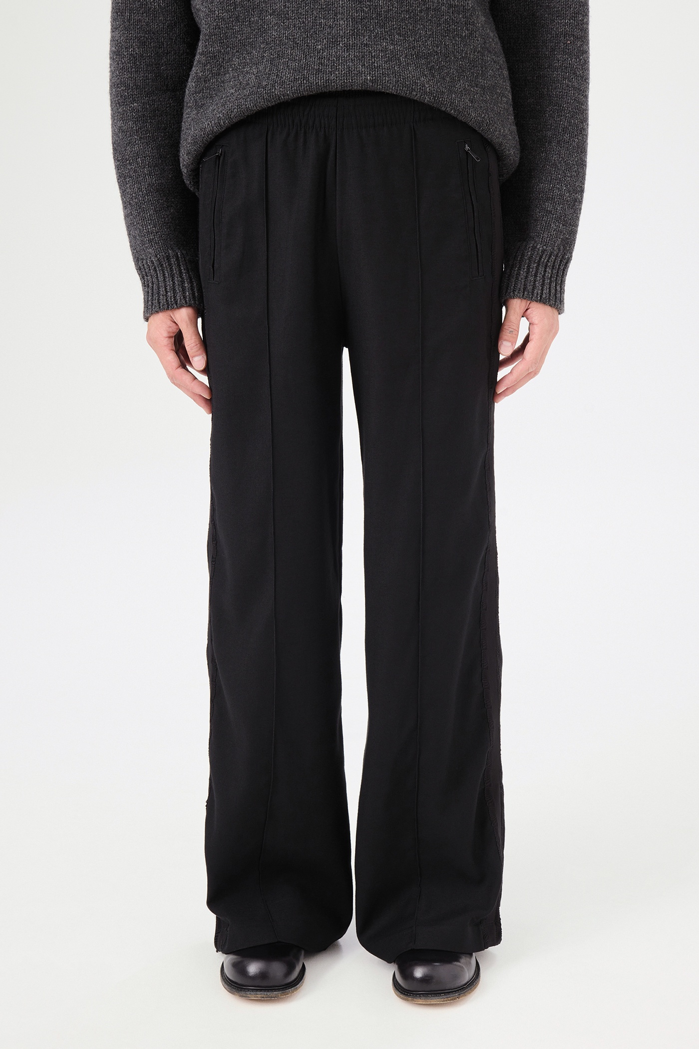 Track Pants Black Canvas Jersey - 3