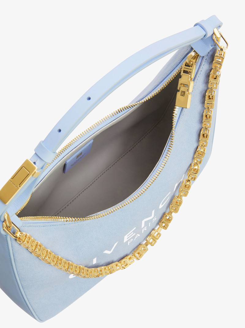 SMALL MOON CUT OUT BAG IN CANVAS WITH CHAIN 5