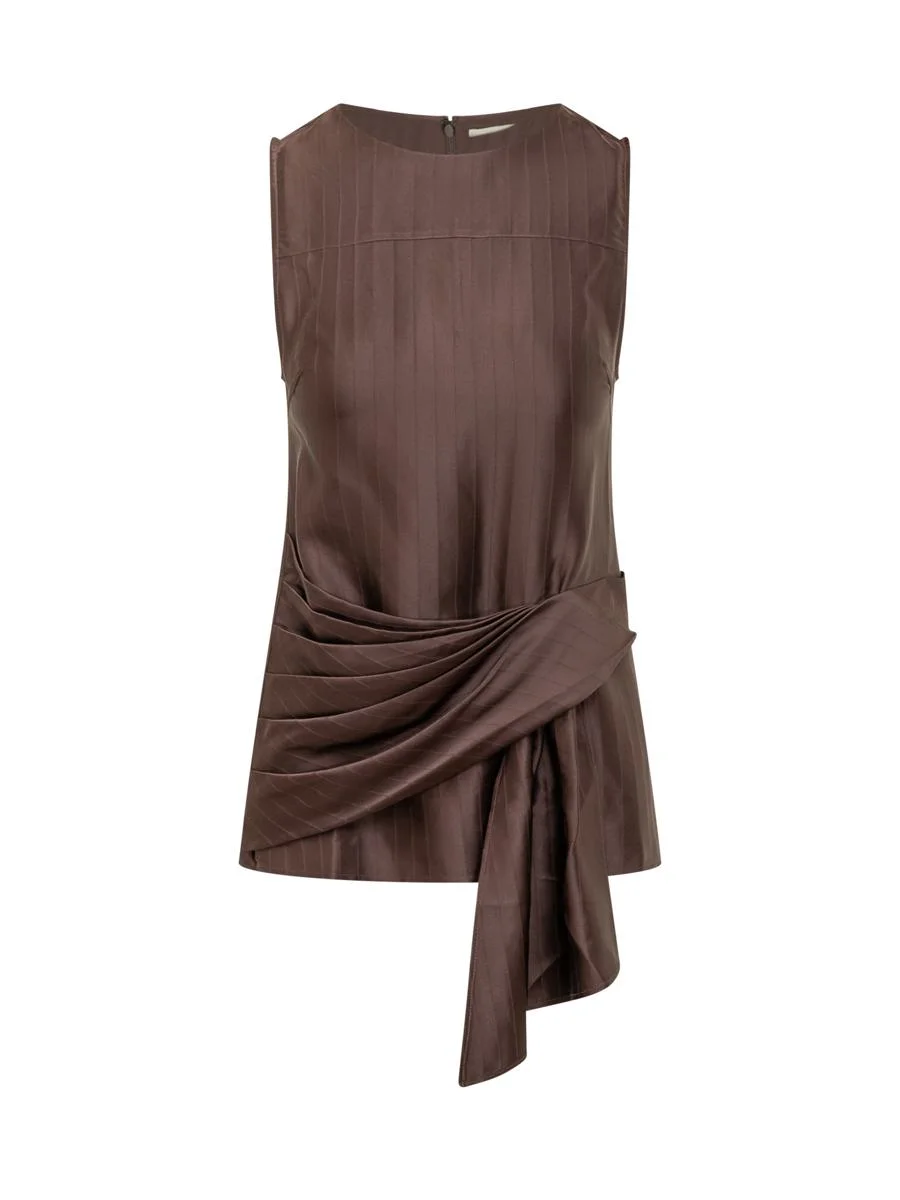 Loulou De Saison Draped Asymmetrical Top - 1