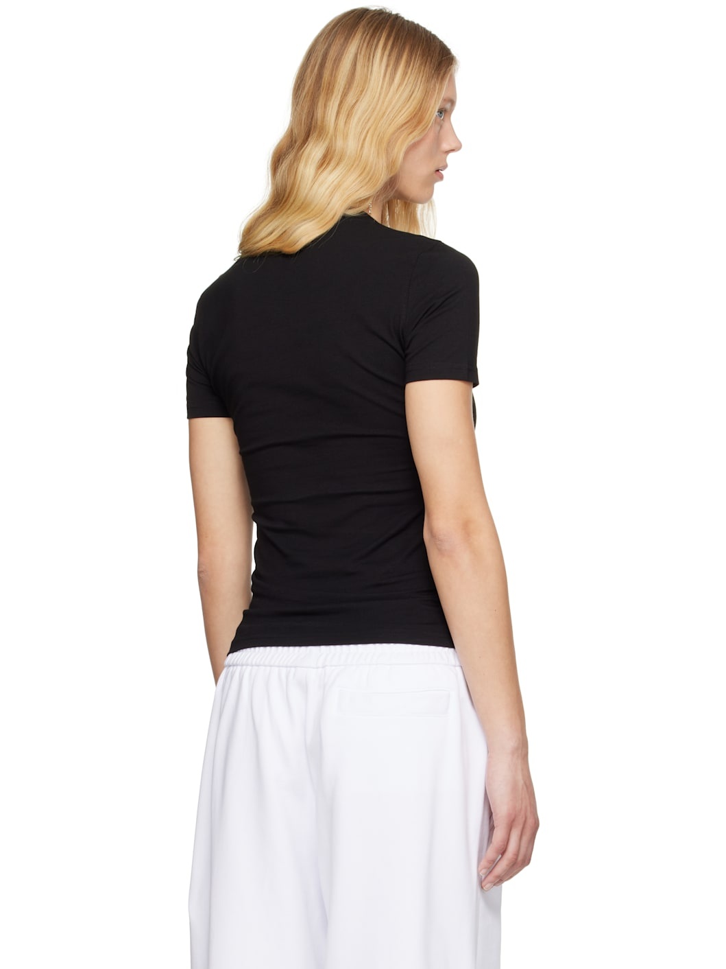 Black Screen-Printed T-shirt - 3