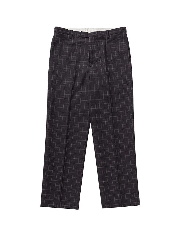 WALKER SLACKS SANTOME CHECK BLACK - 1
