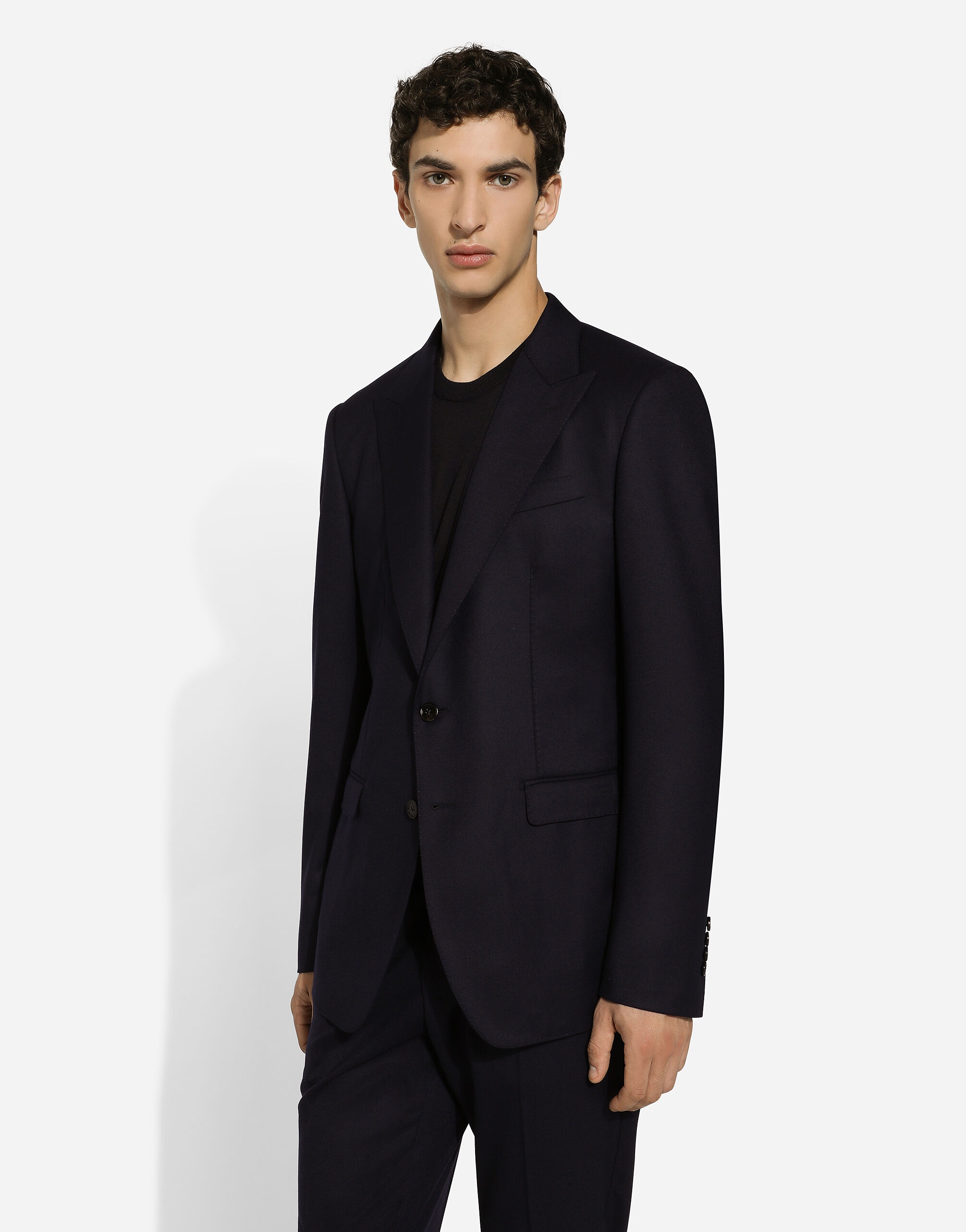 Single-breasted flannel Taormina-fit jacket - 4