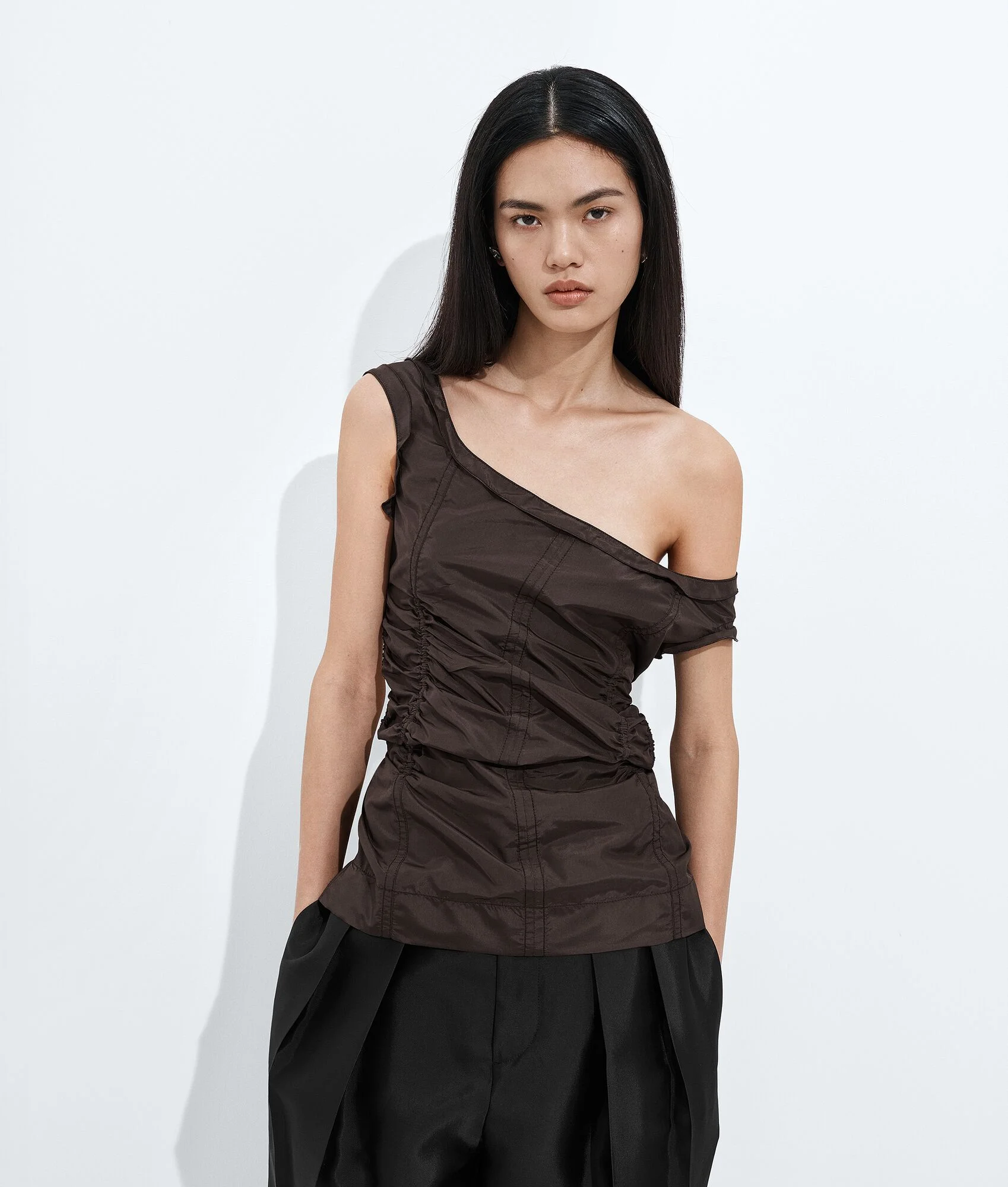 Washed Silk Taffeta Top - 1