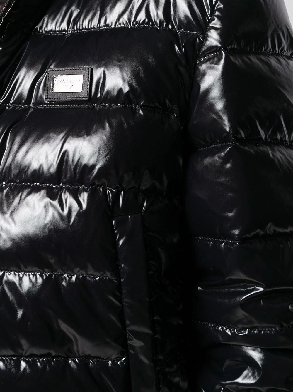 shiny puffer jacket - 5