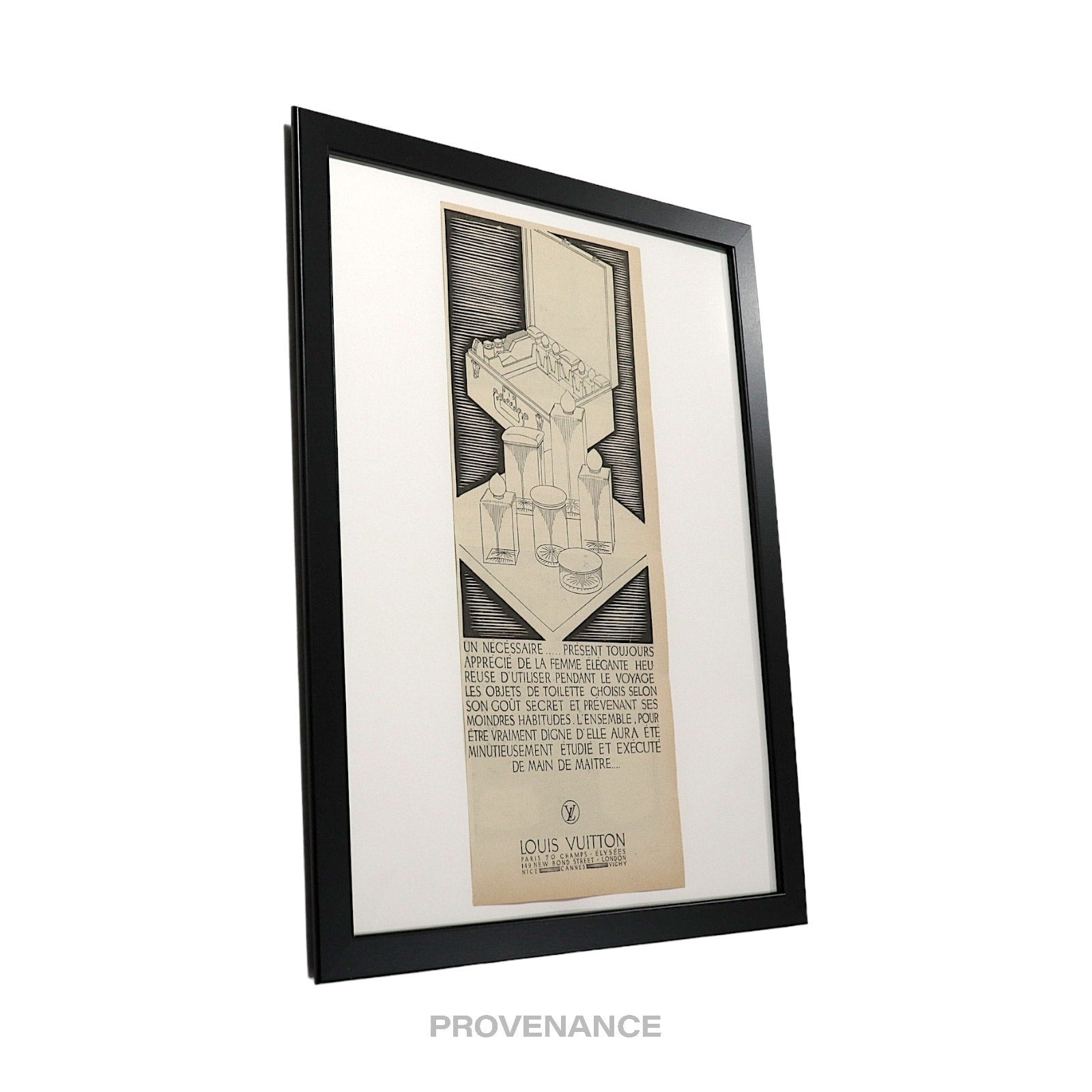 Louis Vuitton Antique Vintage Newsprint Ad - Perfume Case - 2