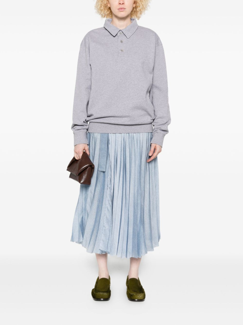 long-sleeve polo-neck top - 2